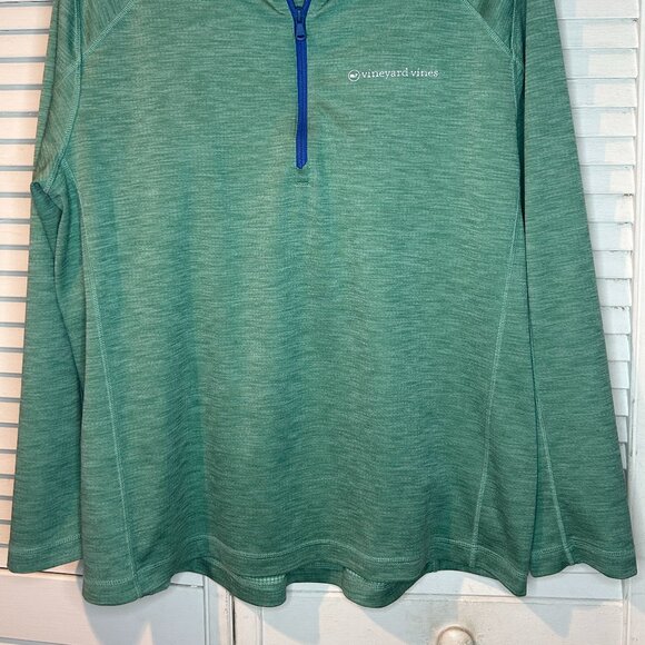 Vinyard Vines Mens Green 1/4 Zip Long Sleeve Sweatshirt XL - Picture 2 of 9